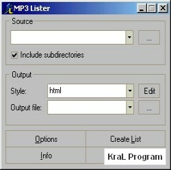 MP3 Lister