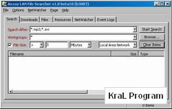 LAN File Searcher 1.0 beta10