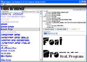 Font Tarayici ve Secici Font Browser 1.1