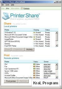 Printer Anywhere 0.9.031 Yazici Paylasimi