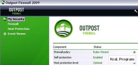 Outpost Firewall 2009 ucretsiz guvenlik duvari