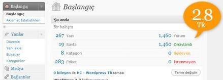 WordPress 2.8.0 Turkce