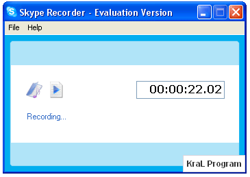 Skype Recorder 2.5 Ses kayit programi