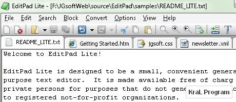 EditPad Lite 6.5.1 Metin editoru