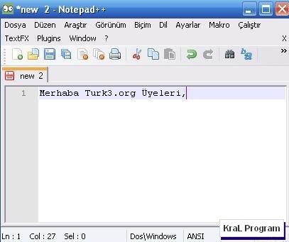 Notepad++ 5.5.1 Gelismis Ozellikli Metin Editoru