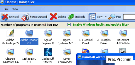 Cleanse Uninstaller 6.0.1 program kaldirici