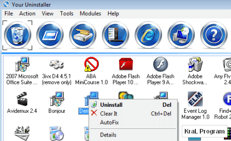 Your Uninstaller 6.2.2009.11 program kaldirici