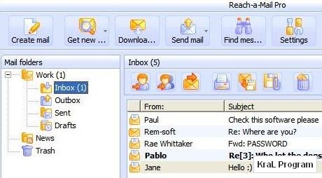 Reach-a-Mail 3.8 Tasinabilir E-Mail programi