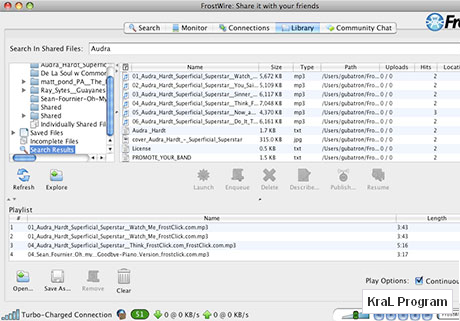 FrostWire 4.20.1 Dosya paylasim programi