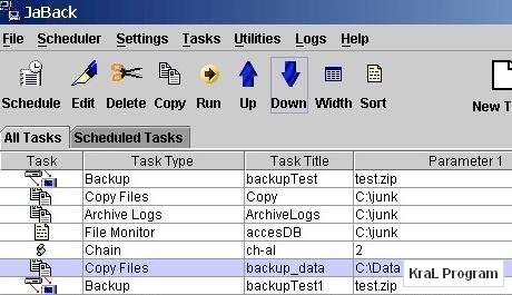 JaBack 8.36 Bilgisayar yedekleme programi