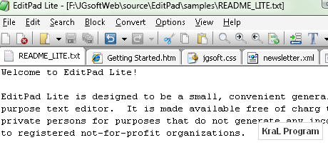 EditPad Lite 6.6.3 Gelismis metin editoru