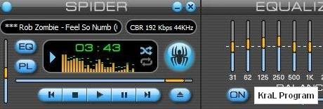 Spider Player 2.4.1 Muzik dinleme programi