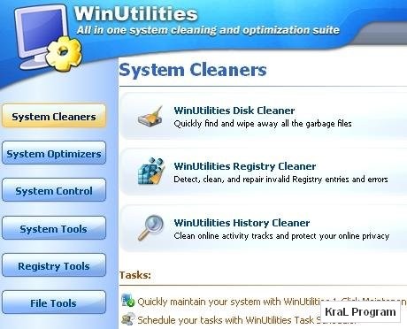 WinUtilities 9.52 Bilgisayar hizlandirma programi