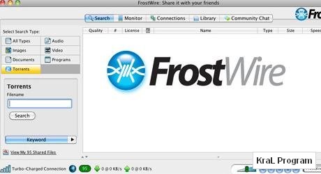 FrostWire 4.20.5 Ucretsiz dosya paylasim programi
