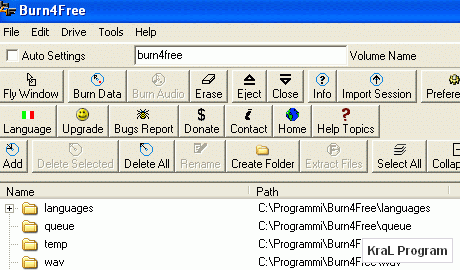 Burn4Free 4.9.0.0 CD ve DVD yazma programi