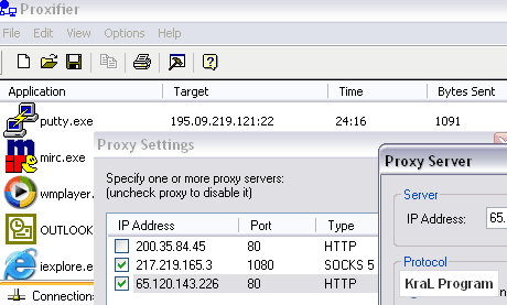 Proxifier 2.91 Gelişmiş proxy programı