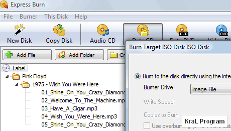 Express Burn 4.37 Ücretsiz Cd ve Dvd yazıcı