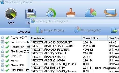 Wise Registry Cleaner 5.72 Kayıt defteri düzenleyicisi