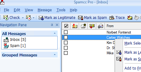 Spamcc 5.1 spam mail engelleme programı