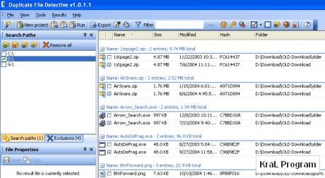 Duplicate File Detective 3.6.3 Aynı dosyaları bulmak