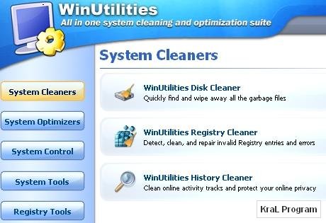 WinUtilities 9.97 Bilgisayar hızlandırma programı