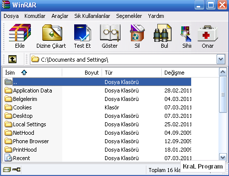 WinRAR 4.00 Dosya arşivleme programı